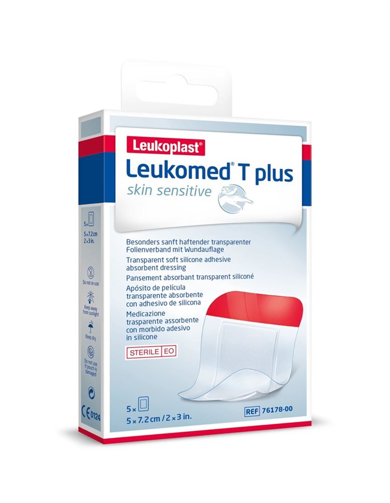 LEUKOMED T plus skin sensitive 5x7.2cm | 5 pièces