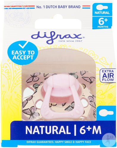 DIFRAX Nuggi Natural 6+M Silicone Sucette | Bébé