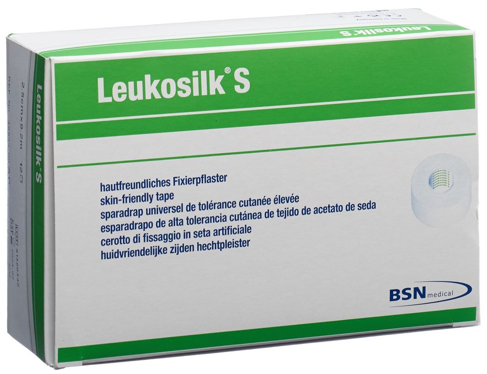 LEUKOSILK S Sparadrap 9.2mx2.5cm | 12 pièces