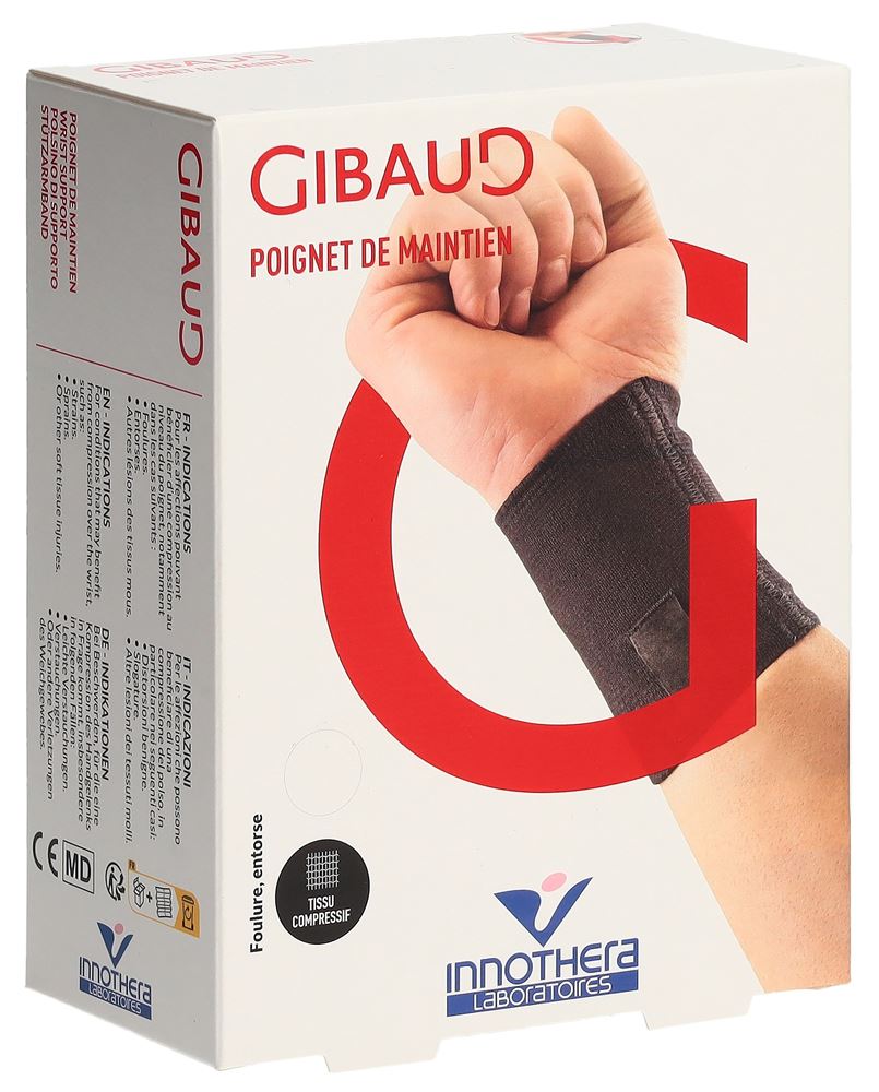 GIBAUD Bracelet Soutien T3 17-19cm | Noir