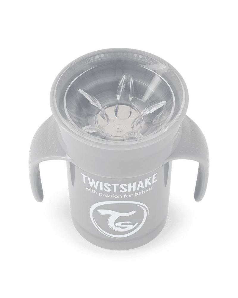 TWISTSHAKE Trinkbecher 360 Cup 230ml 6+M Gris | Sans Fuite
