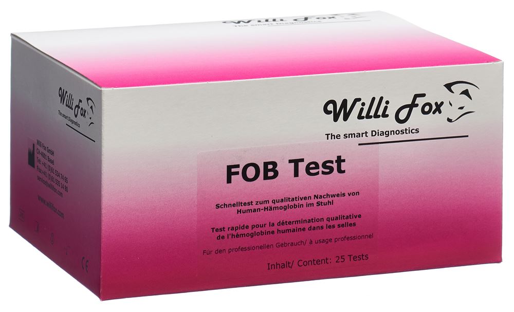 WILLI FOX Test FOB Sang Occulte 25 pièces | Santé Digestive