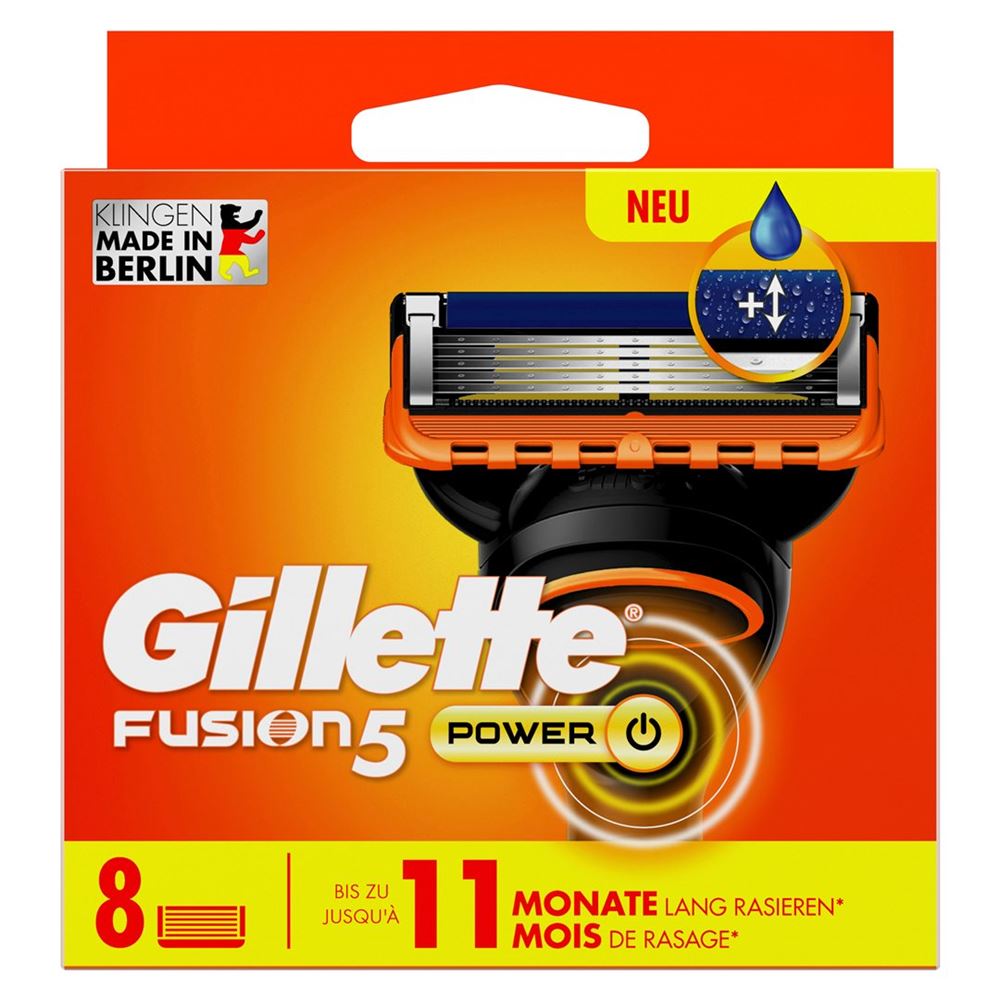 GILLETTE Fusion5 Power Lames Rasoir 8 pièces | Puissance