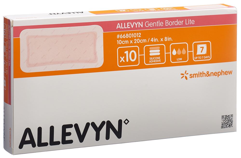 ALLEVYN GB Lite Pansement 10x20cm 10 pièces | Légèreté