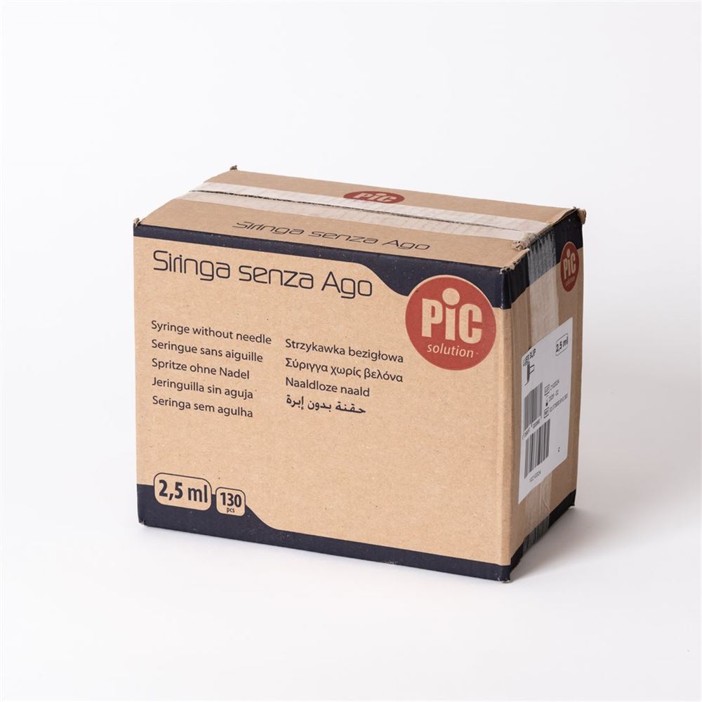 PIC SOLUTION Seringue 2.5ml Luer 130 pièces | Usage Unique