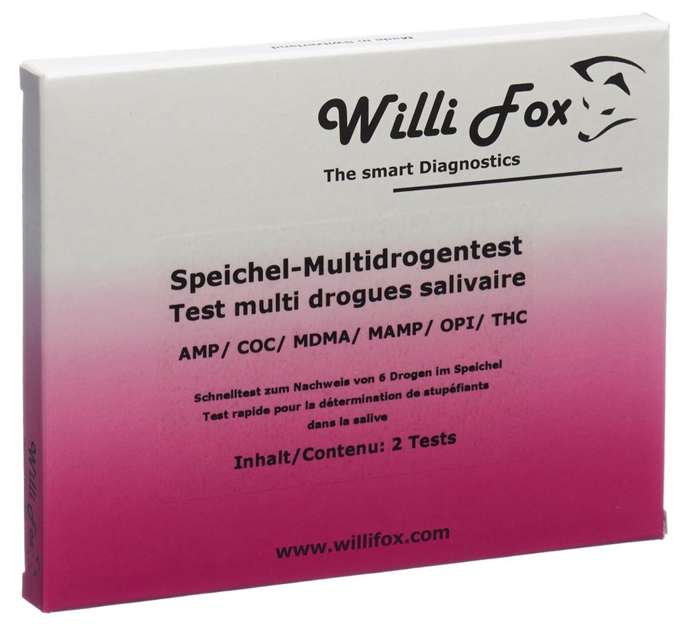 WILLI FOX Multi 6 Partydro Speichel 2 pièces | Test drogues fête