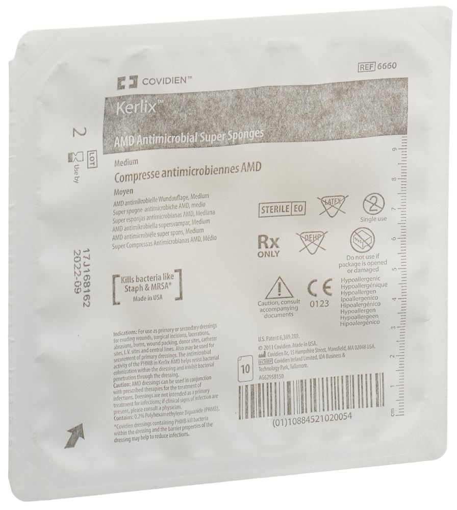 KERLIX AMD AMB Éponge Super | 15x17cm, 10 pièces