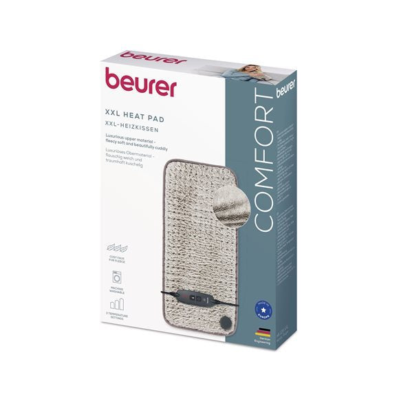BEURER HK 126 Nordic Taupe Coussin Chauffant XXL | Grand Confort