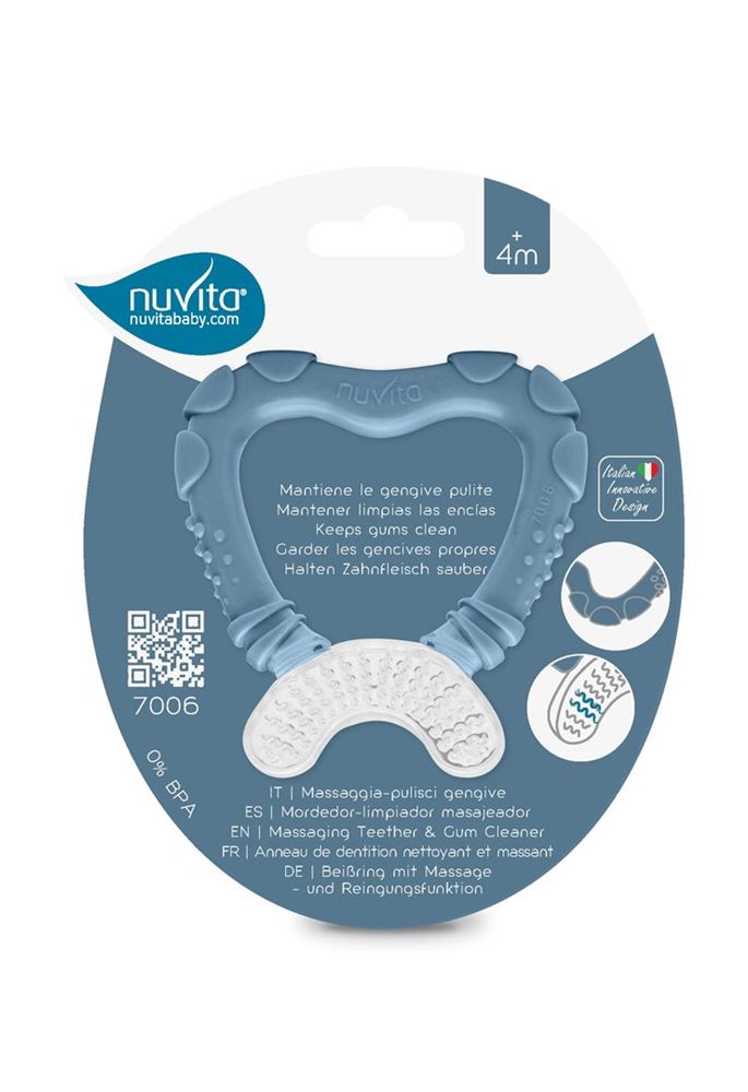NUVITA Beissring &amp; Nettoyeur 4M+ | Bleu