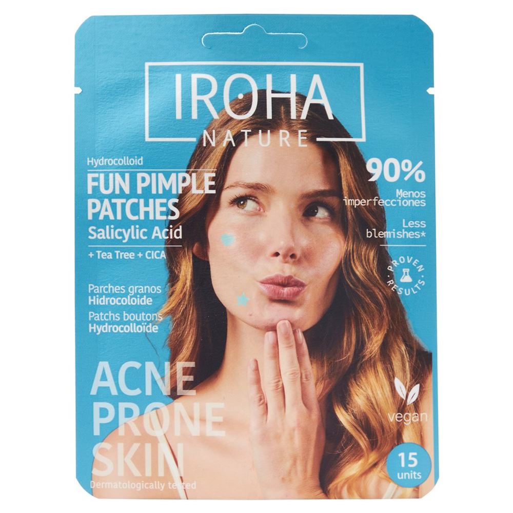 IROHA Nature Fun Pimple Patches 15 pièces | Anti-Imperfections