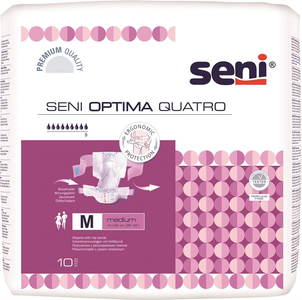 SENI Optima Quatro M Protections 10 pièces | Absorption