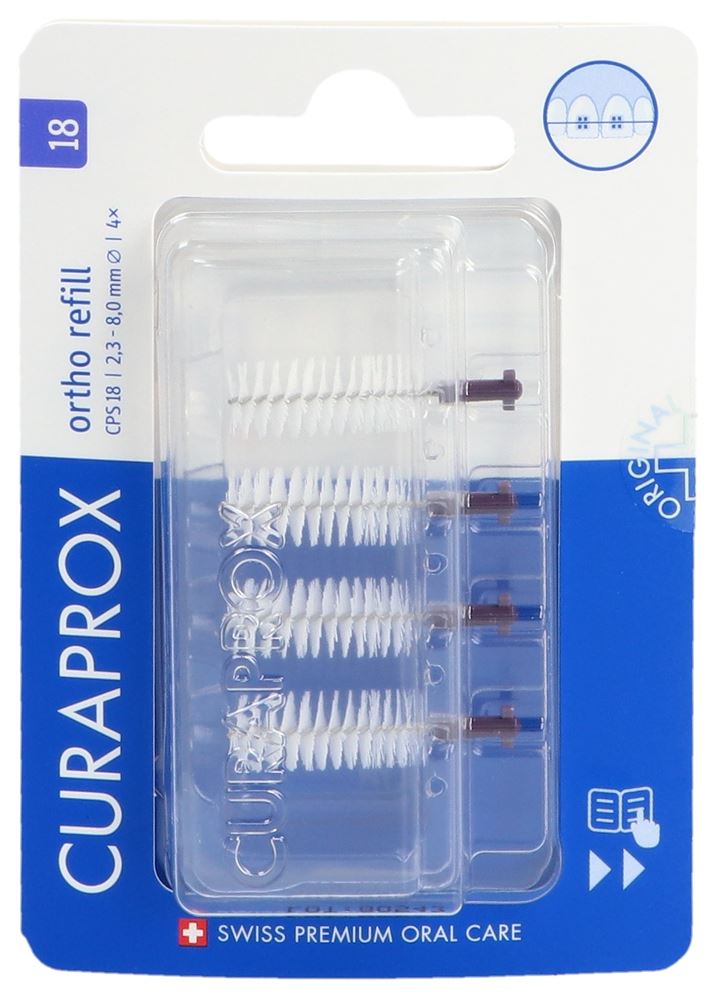 CURAPROX CPS 18 Ortho Refill 4x Violet | Nettoyage