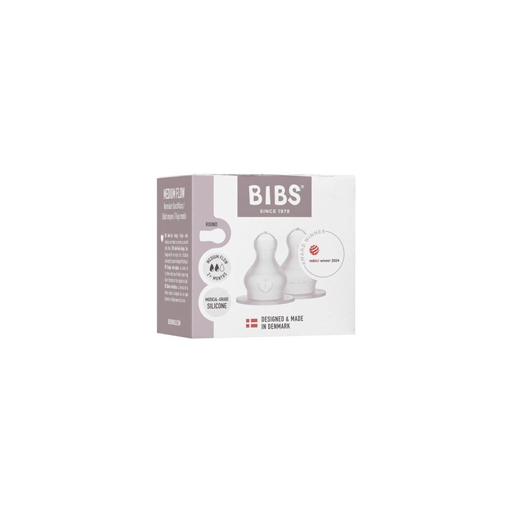 BIBS Biberon Tétine Silicone Medium Flow 2 pièces | Débit Moyen