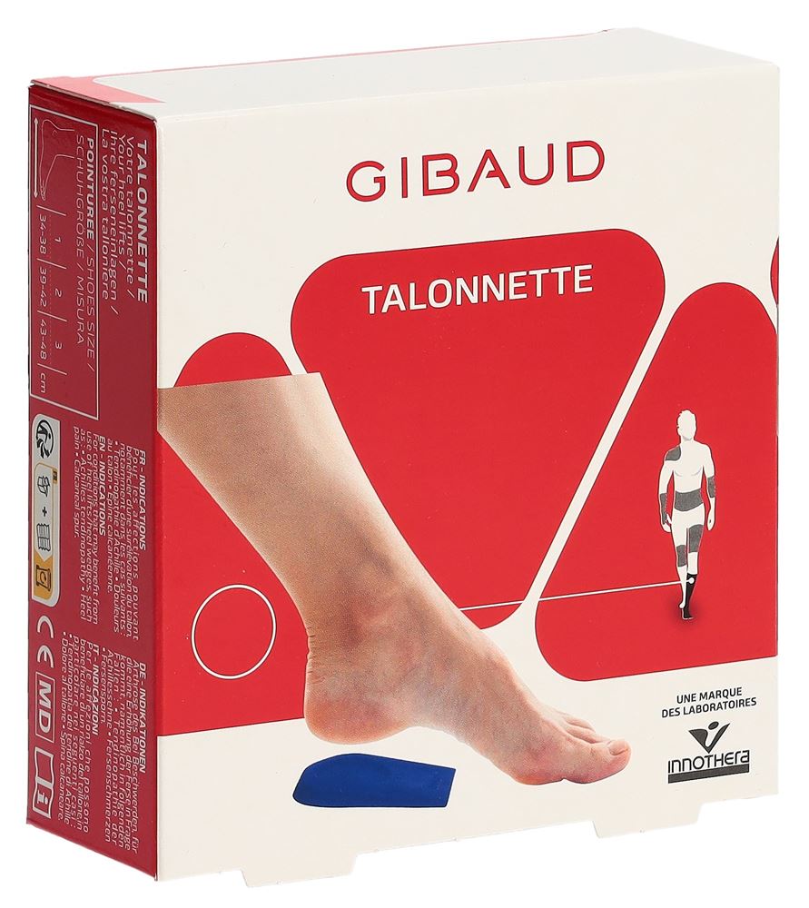 GIBAUD Semelles Talon Gr1 34-38 Silicone 1 Paire | Confort