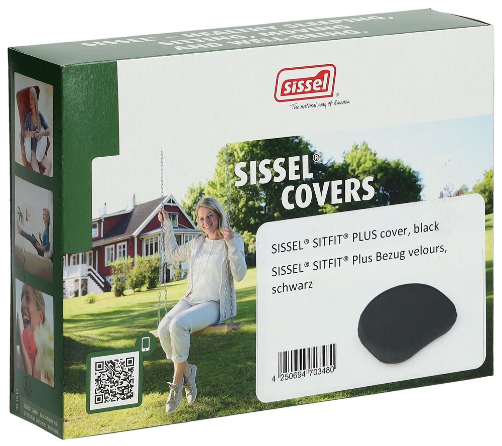 SISSEL Sitfit Plus Housse Velours Noir | Confort