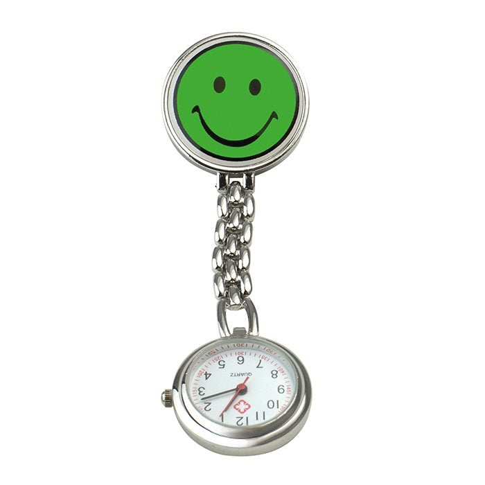 SUNDO Montre Infirmière Smiley 9cm Vert | Clip