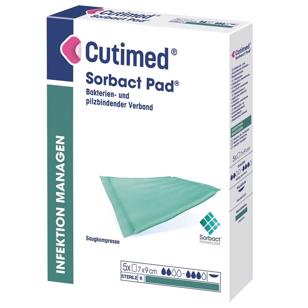 CUTIMED Sorbact Contact Pansement 7x9cm | 5 pièces