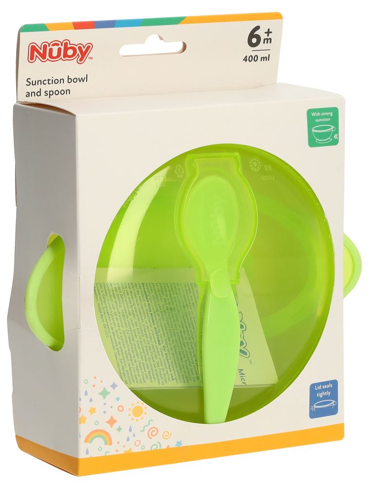 NUBY Bol Purée Ventouse &amp; Cuillère | 400ml