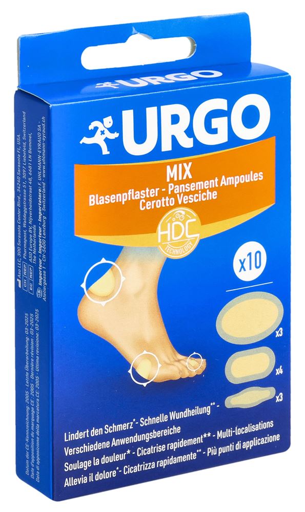 URGO Pansements Ampoules Mix 10 pièces | Variété