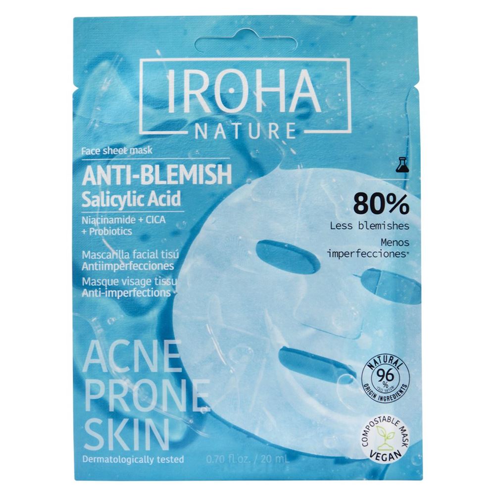 IROHA Nature Masque Visage Anti-Imperfections | 1 pièce