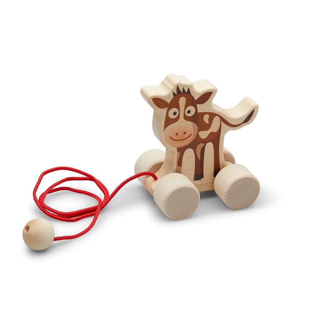 BIMBOSAN Trauffer Holzkuh Roues | Jouet
