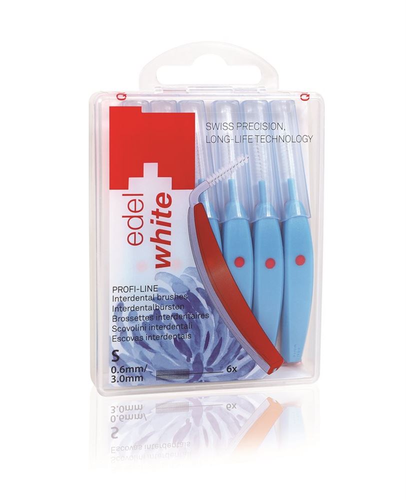 EDEL+WHITE Brossettes interdentaires S 0.6mm 6 pièces