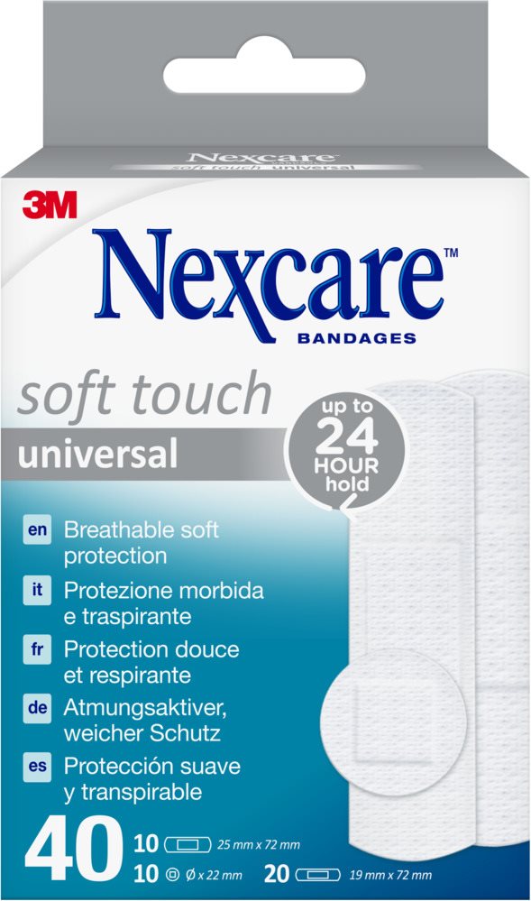 3M NEXCARE Soft Touch Pansements | 40 pièces