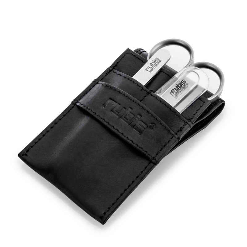 RUBIS Manucure Étui Cuir 3 pièces Noir | Complet