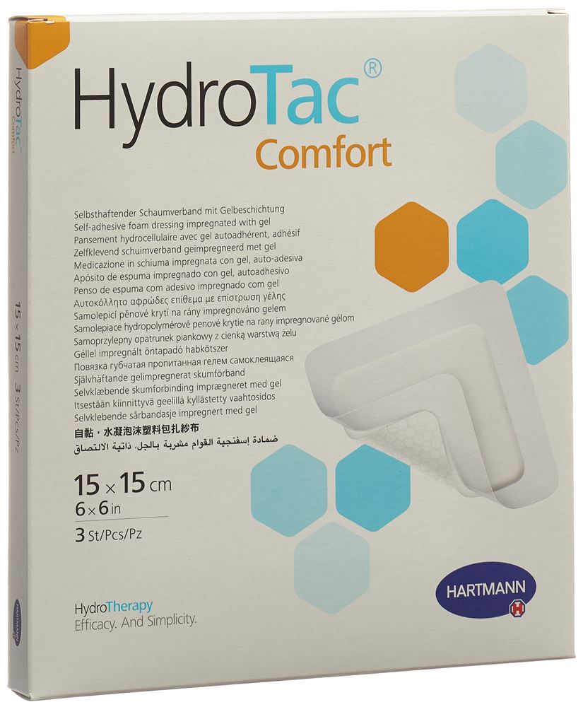 HYDROTAC Comfort Pansement 15x15cm | 3 pièces