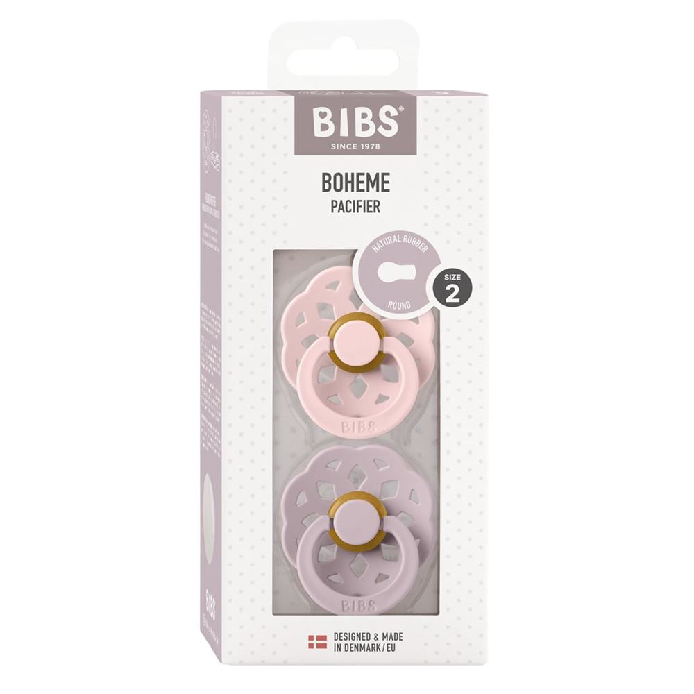 BIBS Boheme 6-12M Tétine Lilas 2 pièces | Débit Moyen