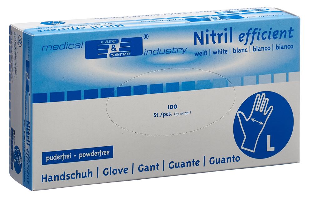 GRIBI Gants Nitrile L puderfr 100 pièces | Protection