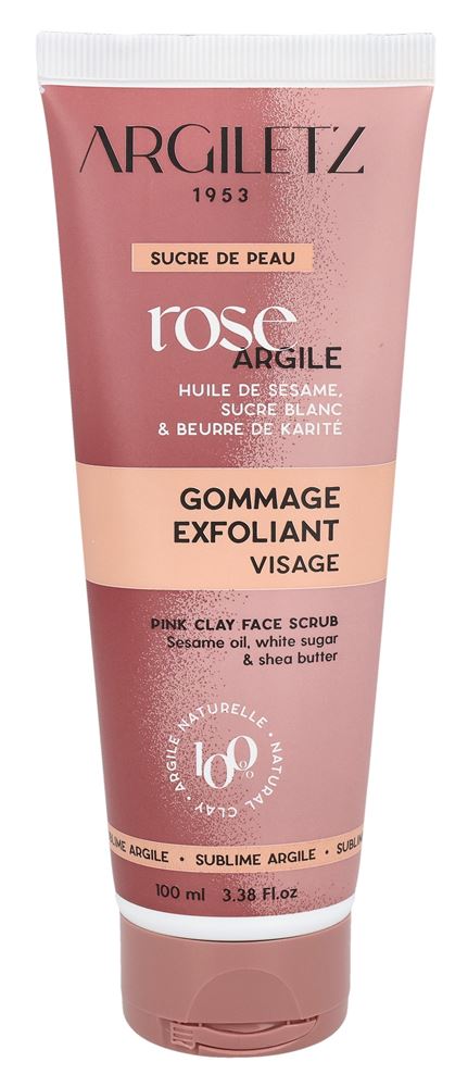ARGILETZ Gommage Visage Rose 100ml | Éclat