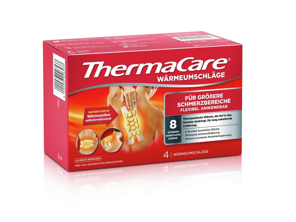 THERMACARE Patch Grands Secteurs Douleur 4 pièces | Chaleur Étendue