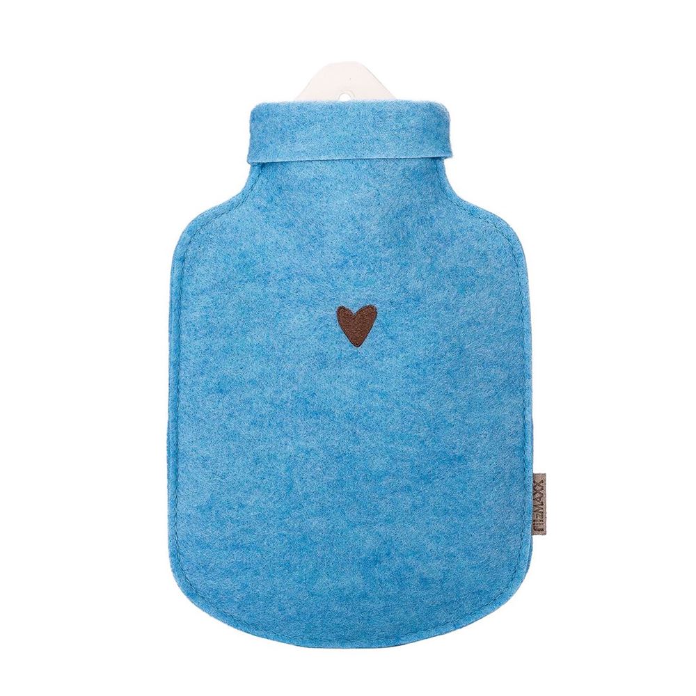 HERBORISTERIA Bouillotte Cœur Bleu | Réchauffant