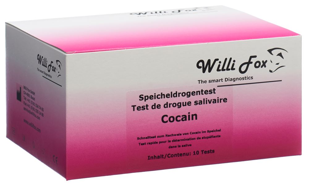 WILLI FOX Cocaine Saliva Test 10 pièces | Test Drogues