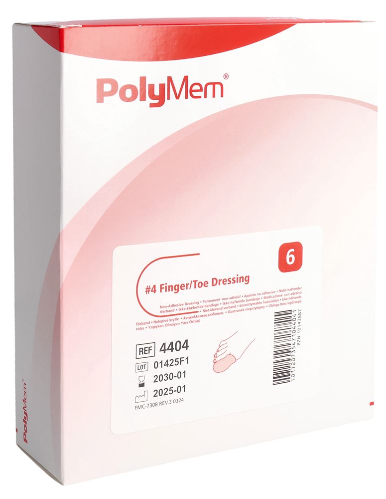 POLYMEM Pansement Doigt/Orteil XL | 6 pièces