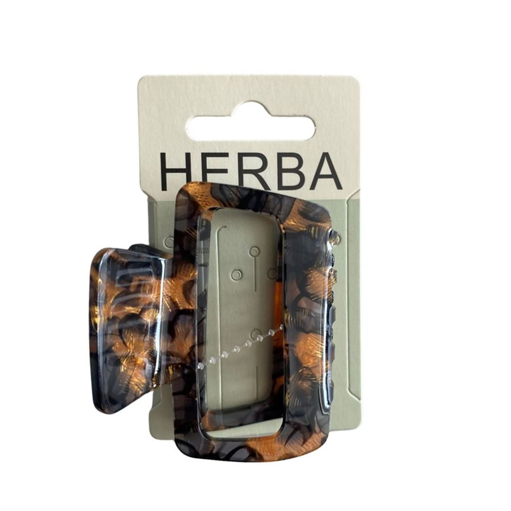 HERBA Klammer 6.5cm eckig Acetat | Marron