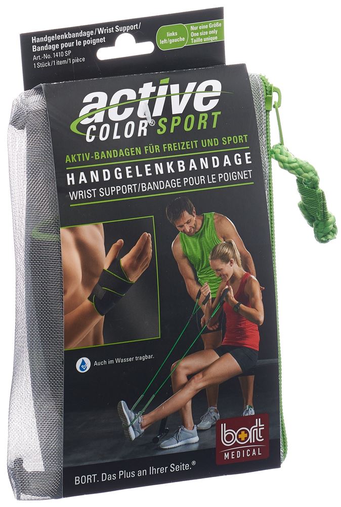 BORT ActiveColor Sport Poignet Gauche Noir/Vert | Soutien