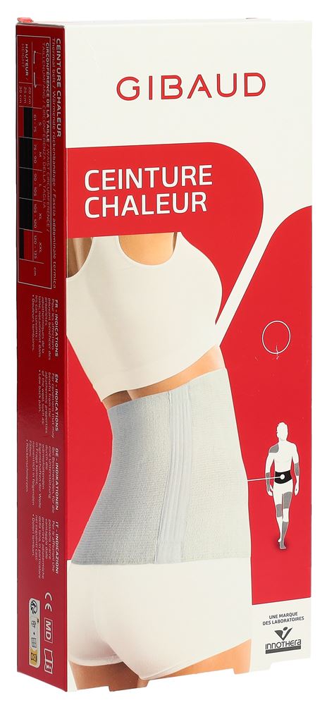 GIBAUD CHALEUR Ceinture Lombaire XL 25cm Anthracite | Chaleur