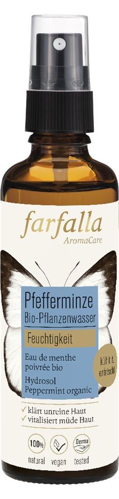 FARFALLA Eau de menthe poivrée Bio Spray 75ml | Rafraîchissant