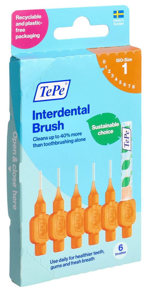 TEPE Interdental 0.45mm Orange Brossettes | 6 pièces