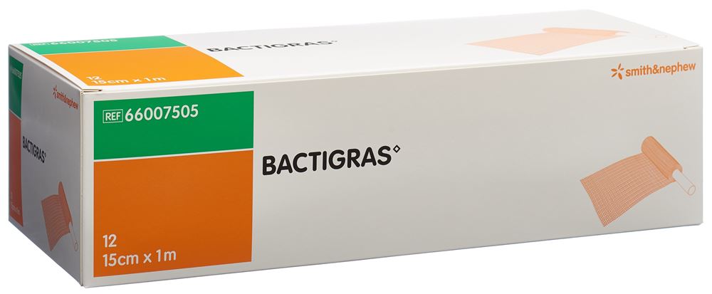 BACTIGRAS Pansement Gaze 15cmx1m | 12 pièces