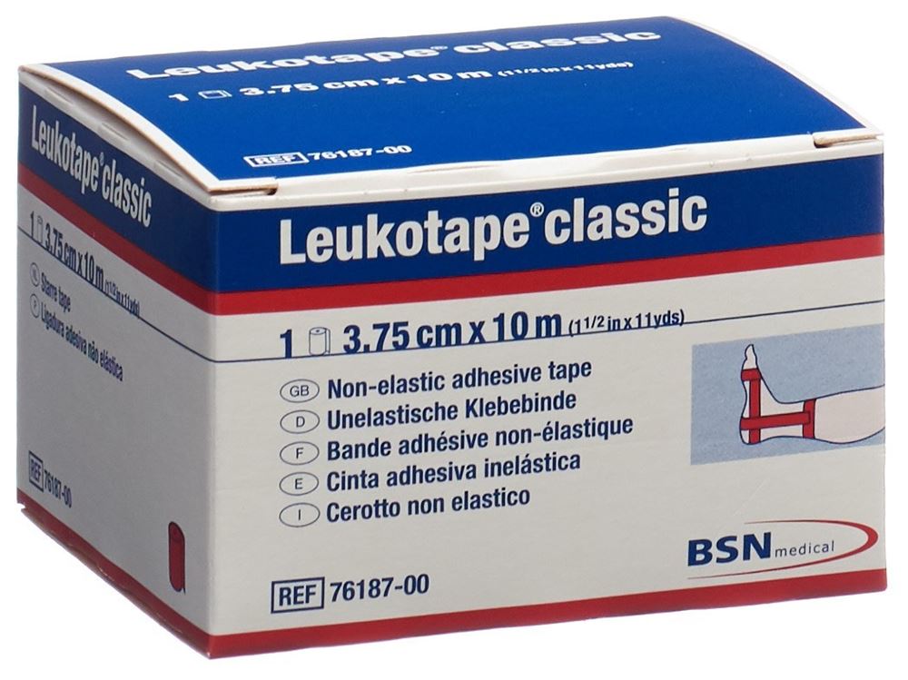 LEUKOTAPE classic Bande Adhésive 10mx3.75cm Rouge | Maintien