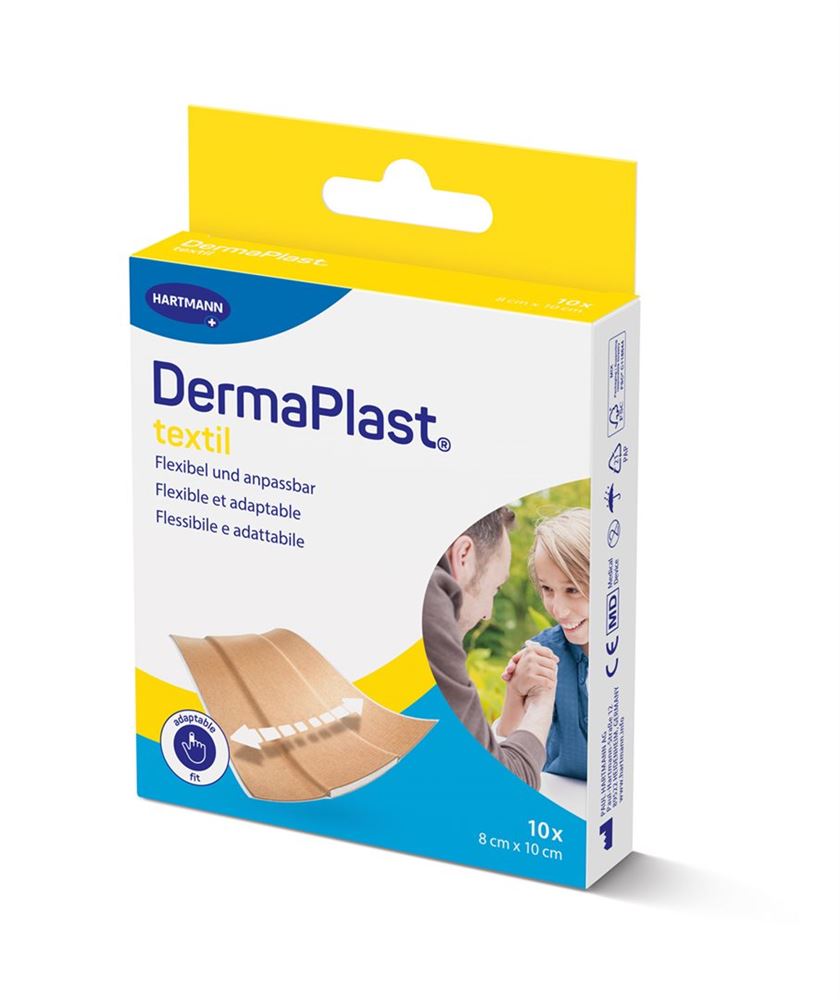 DERMAPLAST Pansement Textile Rapide 8x10cm | 10 pièces