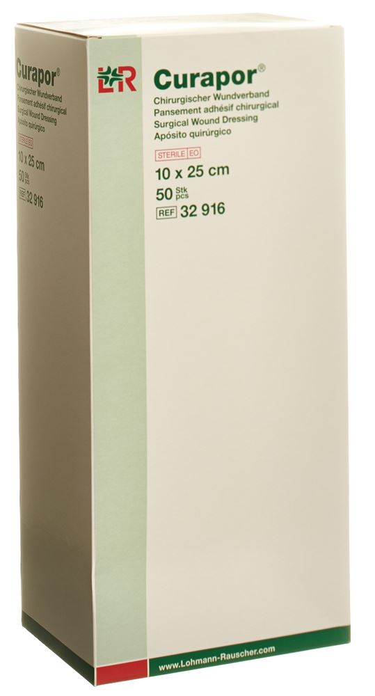 CURAPOR Wundverband 10x25cm | 50 pièces