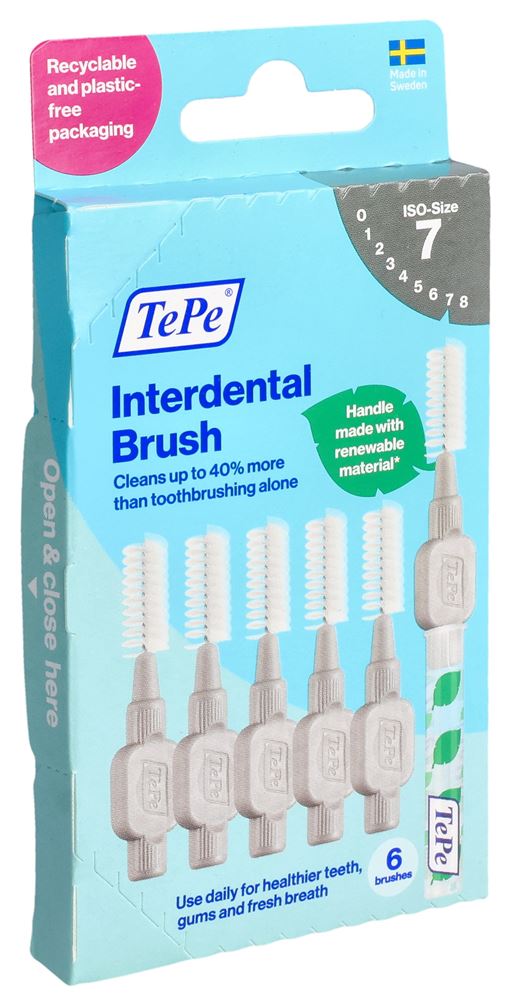 TEPE Interdental 1.3mm Gris Brossettes | 6 pièces