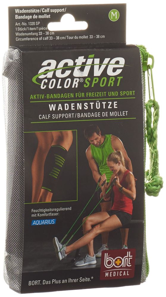 BORT ActiveColor Sport Mollet M Noir/Vert | Soutien