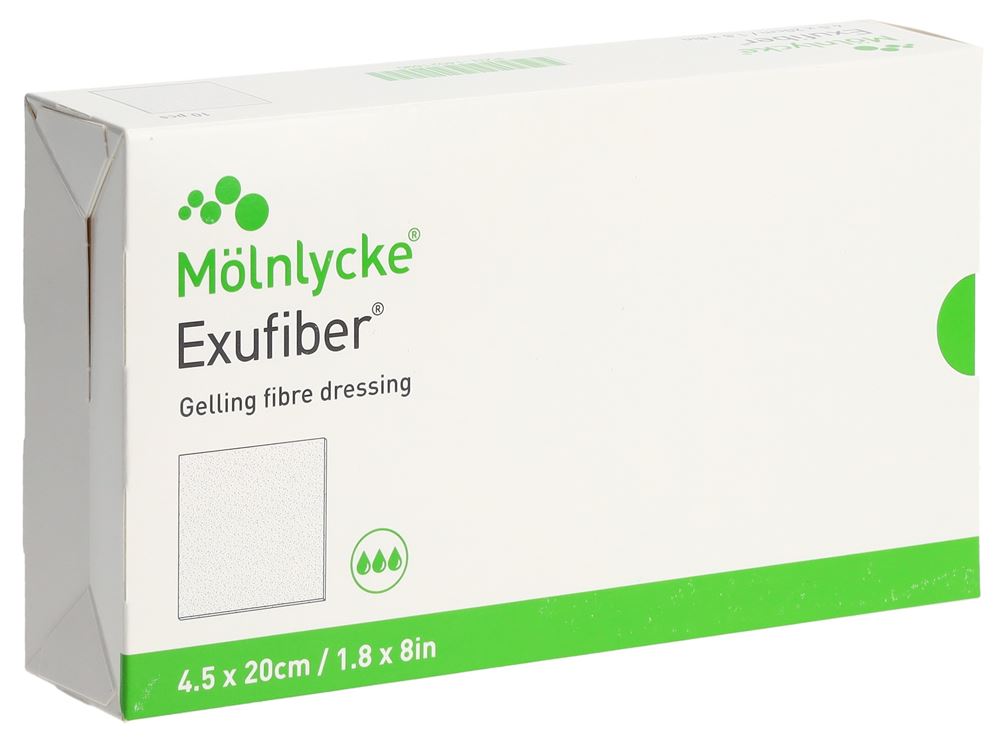 EXUFIBER Pansement 4.5x20cm | 10 pièces
