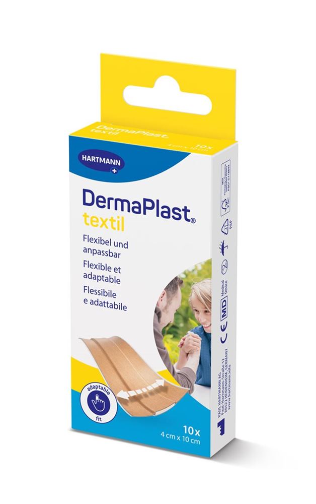 DERMAPLAST Text Pansements Rapides 4x10cm | 10 pièces