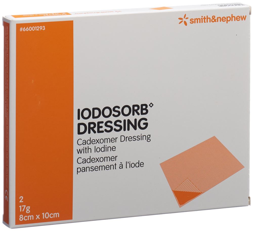 IODOSORB Pansement 17g 8x10cm | 2 pièces